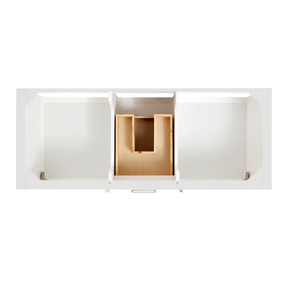 Bayhill 55'' White Solid Wood Freestanding Vanity