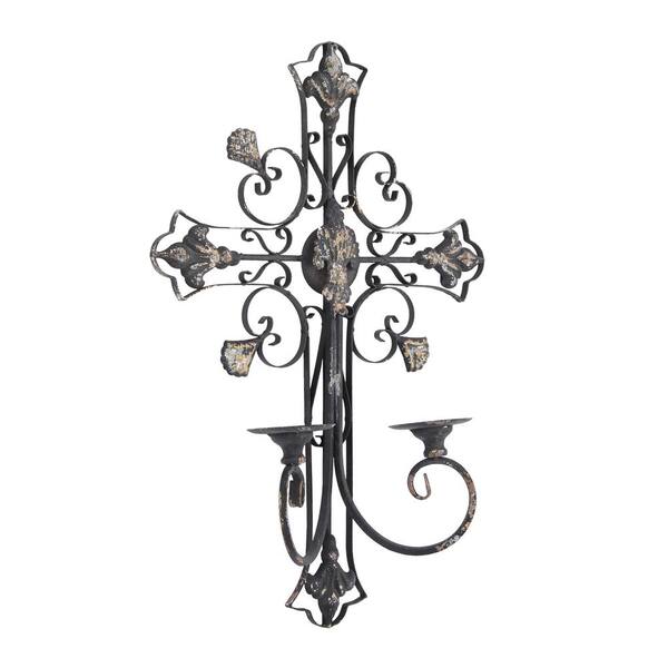Black Metal French Country Wall Decor 24 in. x 16 in.