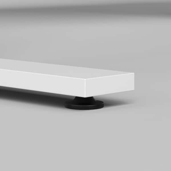 FUFU&GAGA 68.5 in. W L-Shaped White Wood 3-Drawer Electric