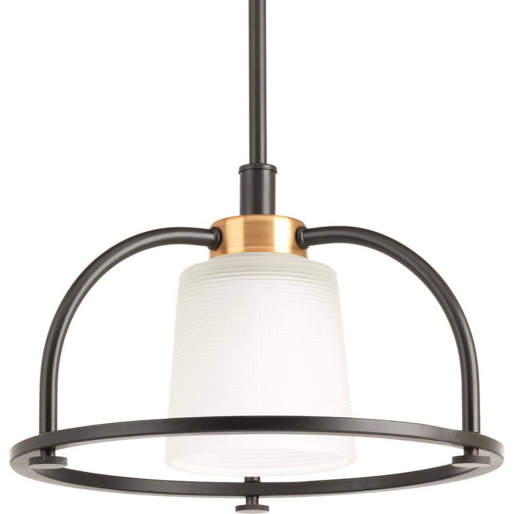 Antique Bronze Glass Semi-Flush Ceiling Light