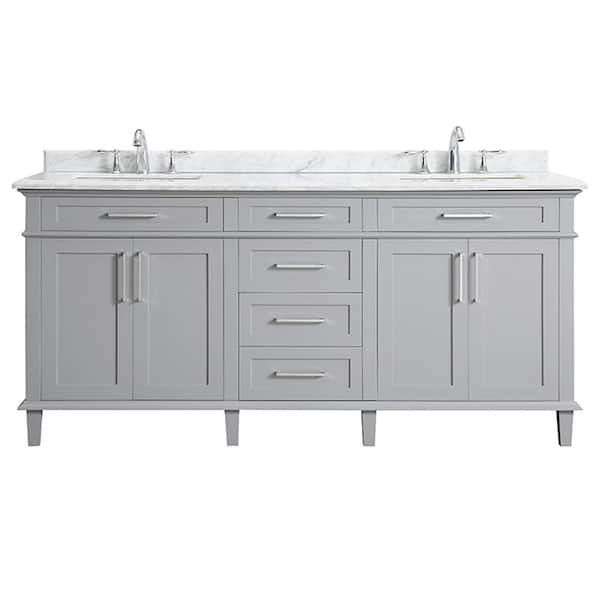 Home Decorators Collection Sonoma 72 In, 72 Inch Vanity Top Double Sink Home Depot