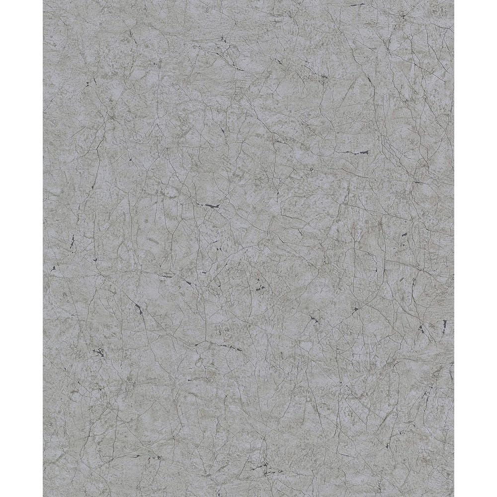 Textures Collection Grey Crackle Texture Matte Finish Vinyl on Non-Woven No