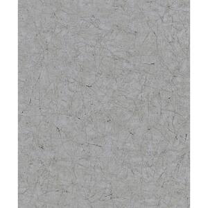 Textures Collection Grey Crackle Texture Matte Finish Vinyl on Non-Woven Non-Pasted Wallpaper Roll