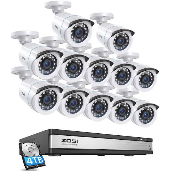 防犯カメラ Japan security system NVR PF-RW1016 ZOSI 16-Channel 1080P Wired 2TB DVR Security Camera System
