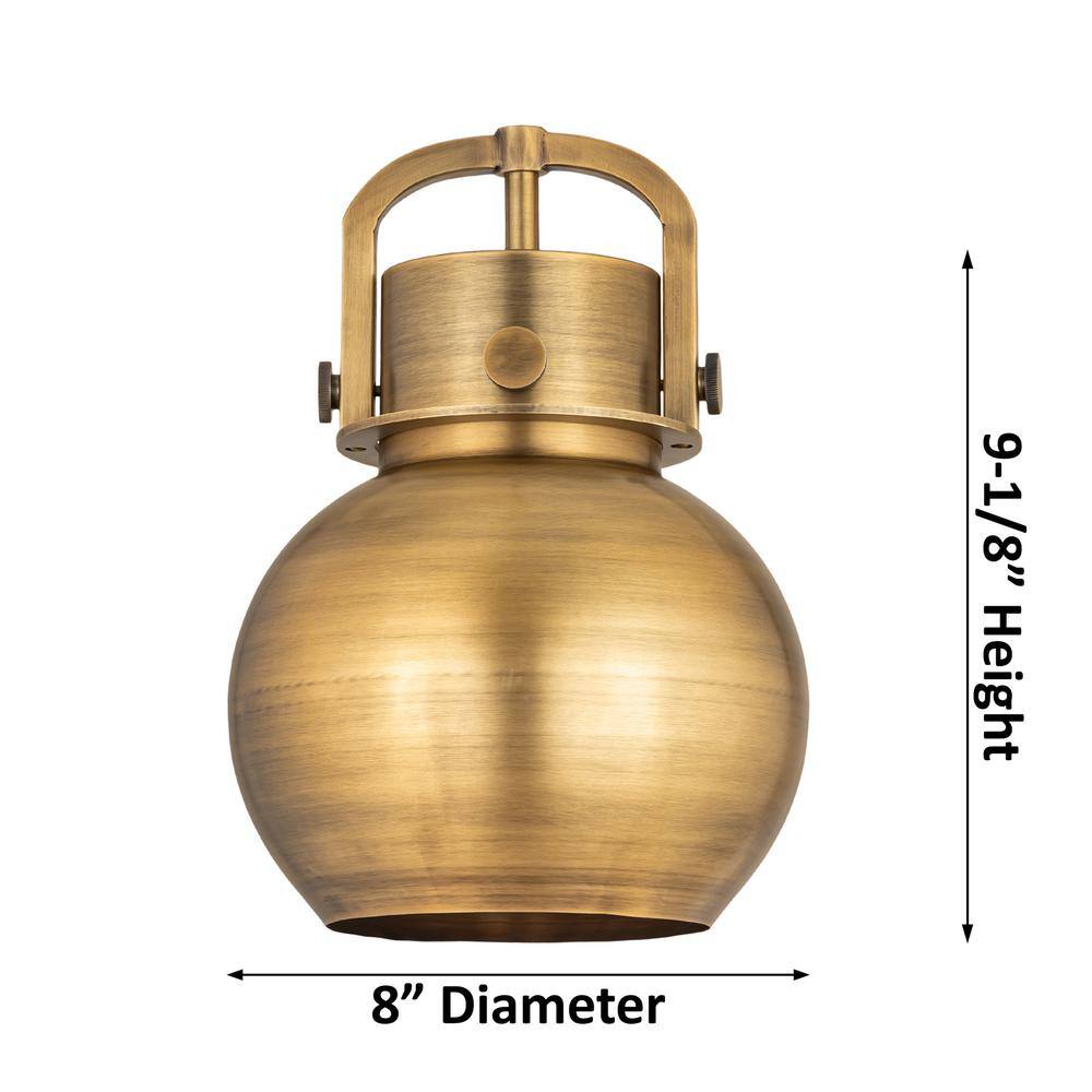 Newton Sphere Brushed Brass Globe Pendant Light
