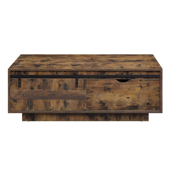 Acme Furniture Bellarosa 47 in. Rustic Oak Coffee Table with Door