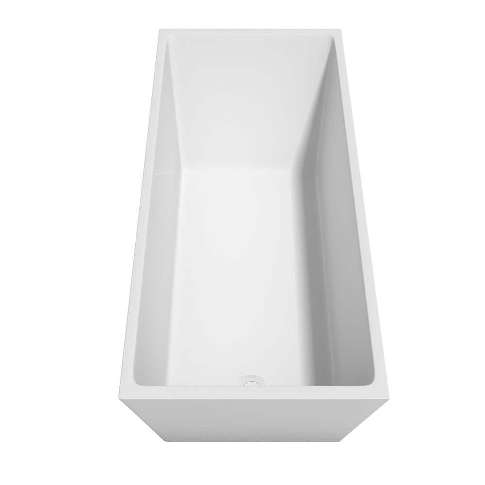 Hannah White Acrylic Freestanding Soaking Bathtub