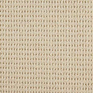 6 in. x 6 in. Loop Multi Level Carpet Sample - Embrace - Color Ivory