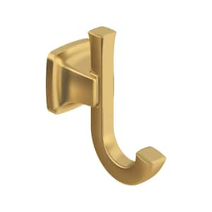 Townsend J-Hook Double Robe/Towel Hook in Brushed Cool Sunrise