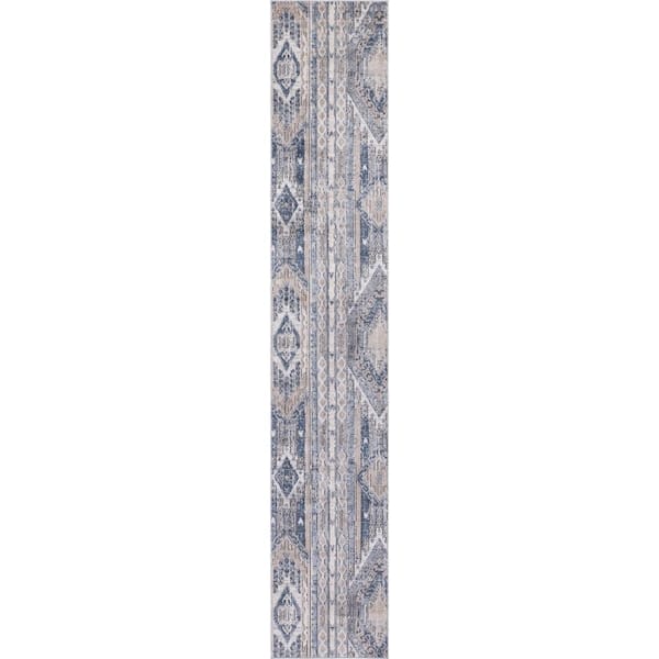 Portland Orford Navy/Tan 2 ft. 2 in. x 12 ft. Runner Rug