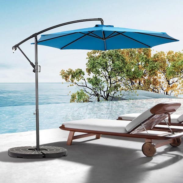 adjustable patio umbrellas 10ft Round Offset Cantilever Umbrella while the powder anti 6.5ft Patio Umbrella with Push