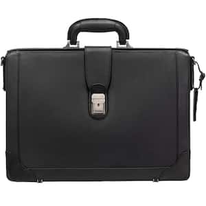 Buffalo Black Luxurious Litigator Briefcase Pocket for 17.3 in. Laptop