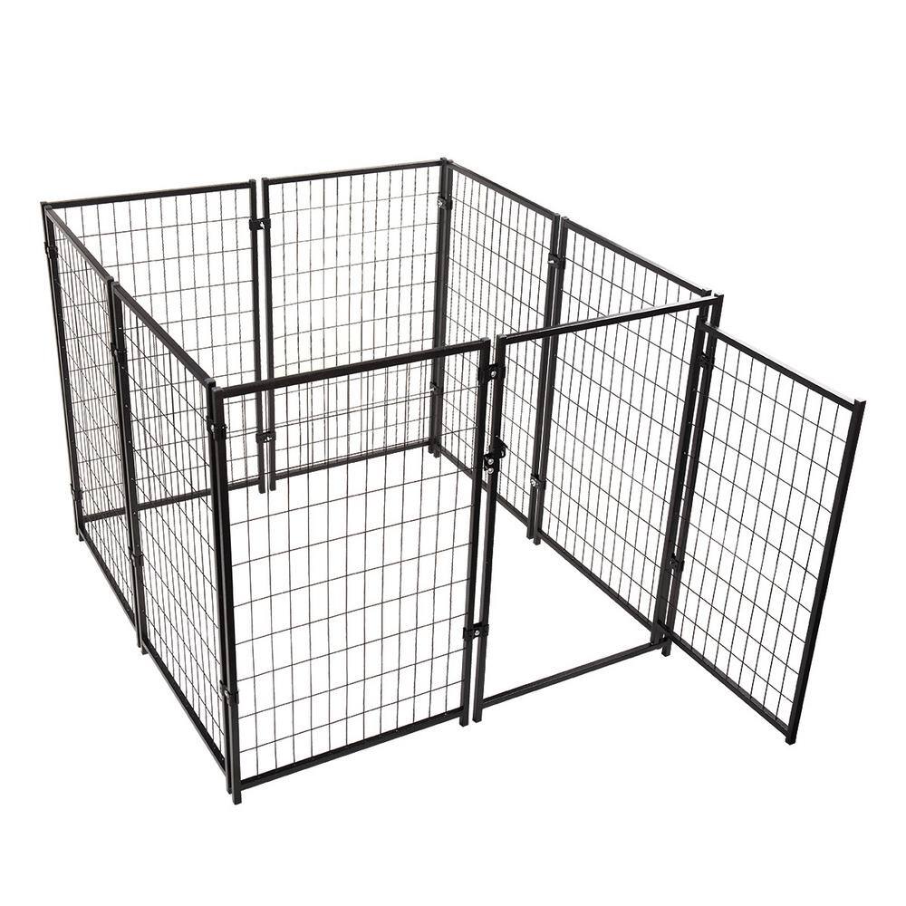 Tidoin 47.24 in. 8 Panels Metal Heavy Duty Dog Pens Pet Fence with