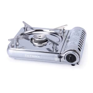 8,000 BTU Stainless Steel Gas Portable Camping Stove