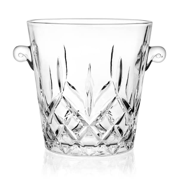 Clear Glass 2 Liter Drink Tub for Wine, Champagne or Beer Bottles with Carrying Handles