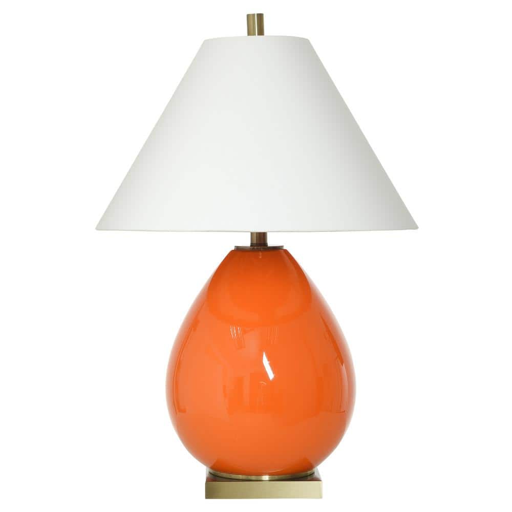 Alice 27 in. Orange Transitional 1-Light Standard Floor Lamp for Living Room Linen Drum Shade price history on PriceWatchPro