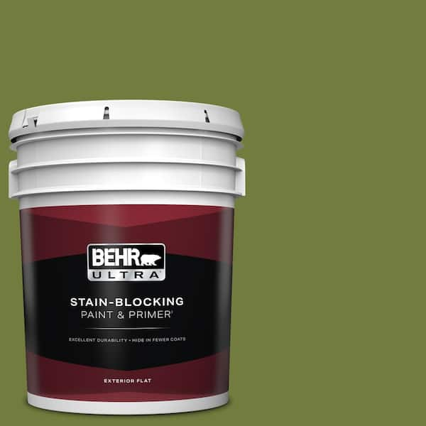 BEHR ULTRA 5 gal. Home Decorators Collection #HDC-SM16-11 Hot Dog Relish Flat Exterior Paint & Primer