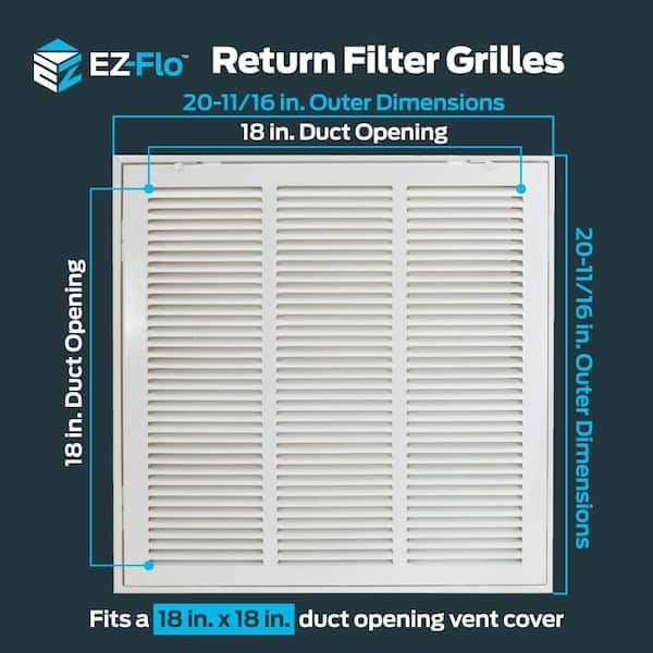 18 in. x 18 in. Steel Return Filter Grille
