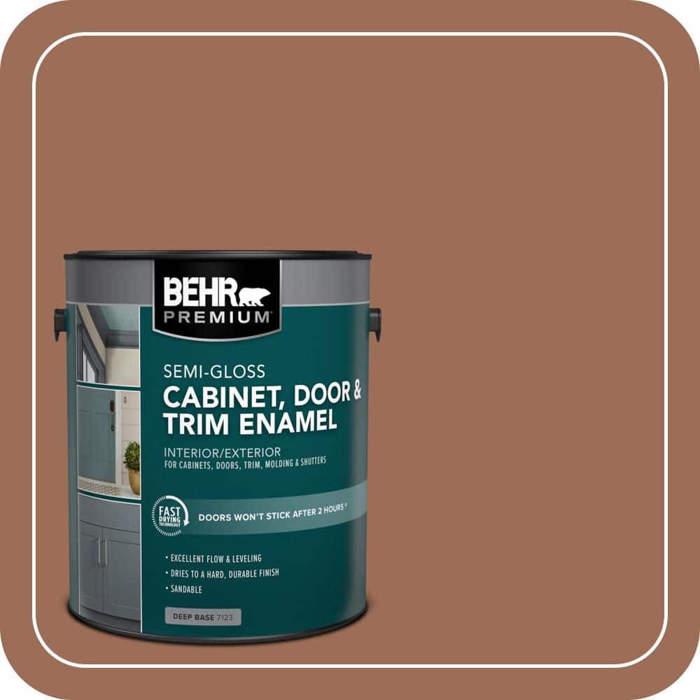 BEHR PREMIUM 1 gal. #S210-6 Cinnamon Crunch Semi-Gloss Enamel