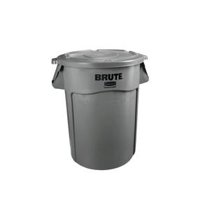 Brute 44 Gal. Grey Round Vented Trash Can (4-Pack)