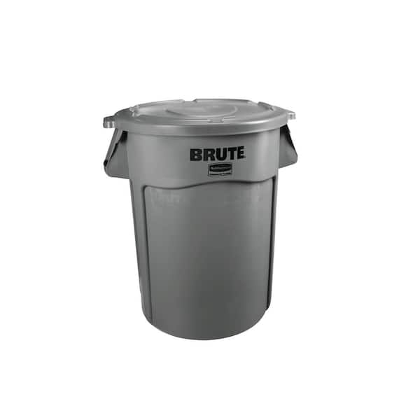 Brute 44 Gallon Round Vented Trash Can Garbage Bin Lid Waste Replacement WHITE 