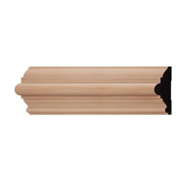 Ekena Millwork WM300 1.06 in. D x 3 in. W x 6 in. L Wood (Cherry) Chair Rail Sample