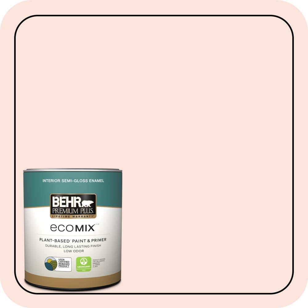 1 qt. #180A-1 Cloud Pink Semi-Gloss Enamel EcoMix Plant-Based Interior Paint & Primer price history on PriceWatchPro