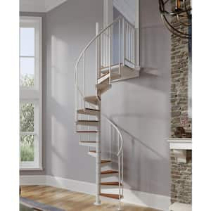 Condor Gray Interior 42in Diameter, Fits Height 93.5in - 104.5in, 2 36in Tall Platform Rails Spiral Staircase Kit