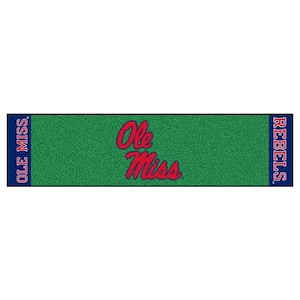 NCAA University of Mississippi Ole Miss 1 ft. 6 in. x 6 ft. Indoor 1-Hole Golf Practice Putting Green