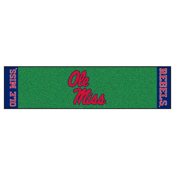 FANMATS NCAA University of Mississippi Ole Miss 1 ft. 6 in. x 6 ft. Indoor 1-Hole Golf Practice Putting Green
