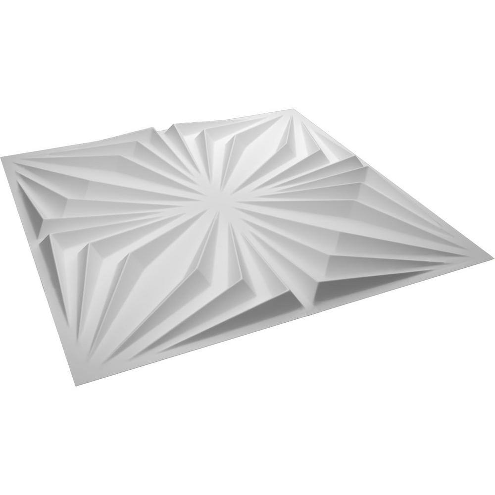 White Textured 3D PVC Decorative Wall Panels Set