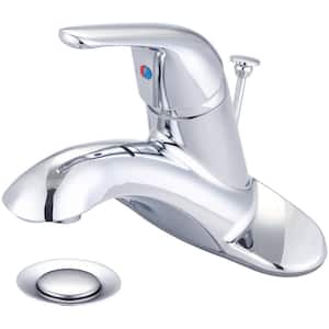 Elite 4 in. Centerset Single-Handle Bathroom Faucet with 50/50 Drain in Polished Chrome