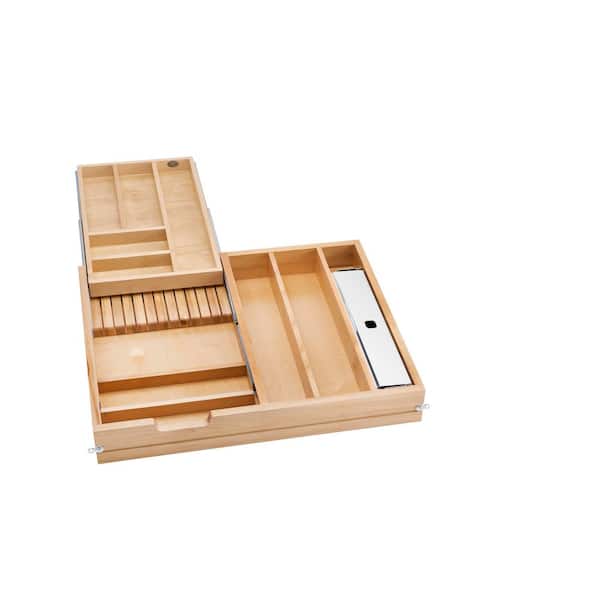 Wood Base Cabinet Two-Tier Replacement Drawer System w/ Soft-Close