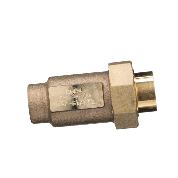 Wilkins 700XL Dual Check Valve with 1/2 in. Female Union Inlet x 1/2 in. Female Outlet