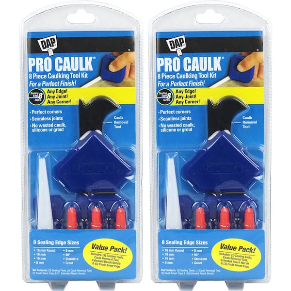 DAP Pro Caulk 8 Piece Caulking Tool Kit (2-Pack)
