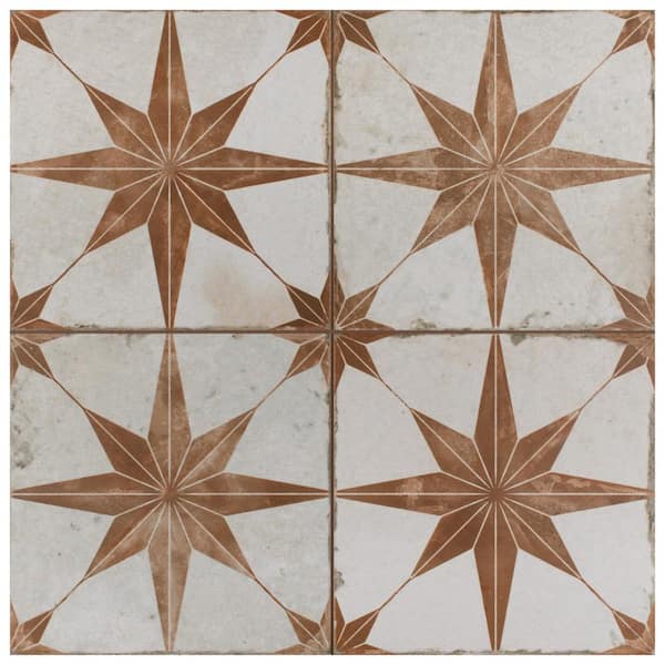 Merola Tile Kings Star Oxide 17-5/8 in. x 17-5/8 in. Ceramic Floor and Wall  Tile (361.35 sq. ft./Pallet) FPESTRO - The Home Depot