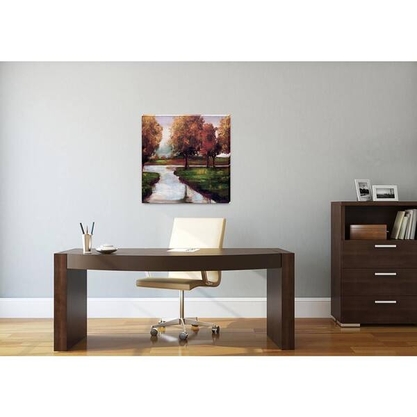 Unbranded 30 in. x 30 in. "Dusk Or Dawn" Landscape Printed Canvas Wall Art