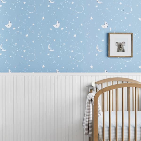 The Company Store Night Sky Blue Non-Pasted Wallpaper Roll (Covers 52 sq. ft.)