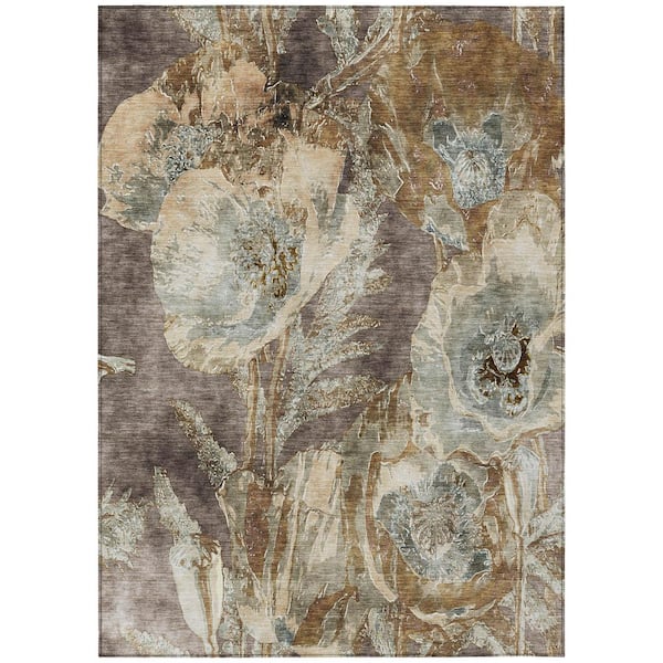 Chantille Machine Washable Indoor/Outdoor Abstract ACN2798 Brown 9 ft. x 12 ft. Area Rug