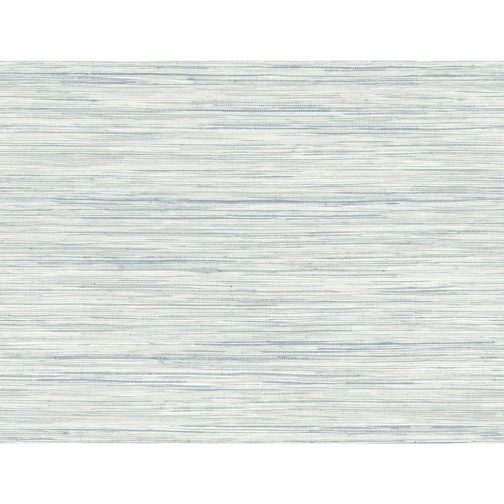 Blue Grasscloth Textured Pre-pasted Removable Wallpaper