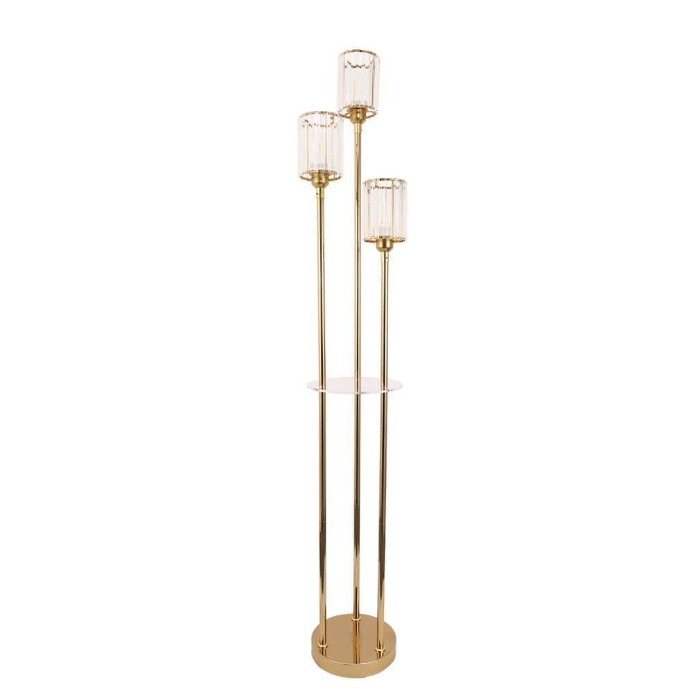 66 in. 3-Light Gold Tree Cylinder Floor Lamp Mid Century Modern Antique Decorative Pole Corner Floor Lamp for Bedroom price history on PriceWatchPro