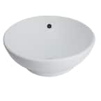 Zale Round Vessel Sink in White