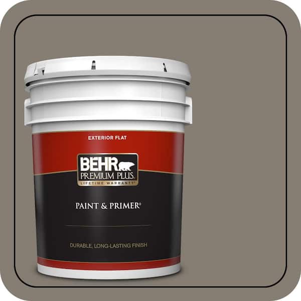BEHR PREMIUM PLUS 5 gal. #MQ2-53 Smoky Trout Flat Exterior Paint & Primer