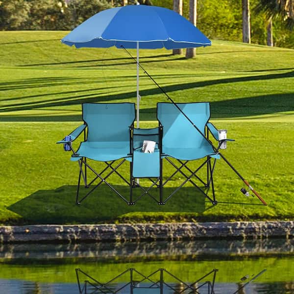 Goorabbit Beach Chair With Canopy Shade Double Camping Chair Beach