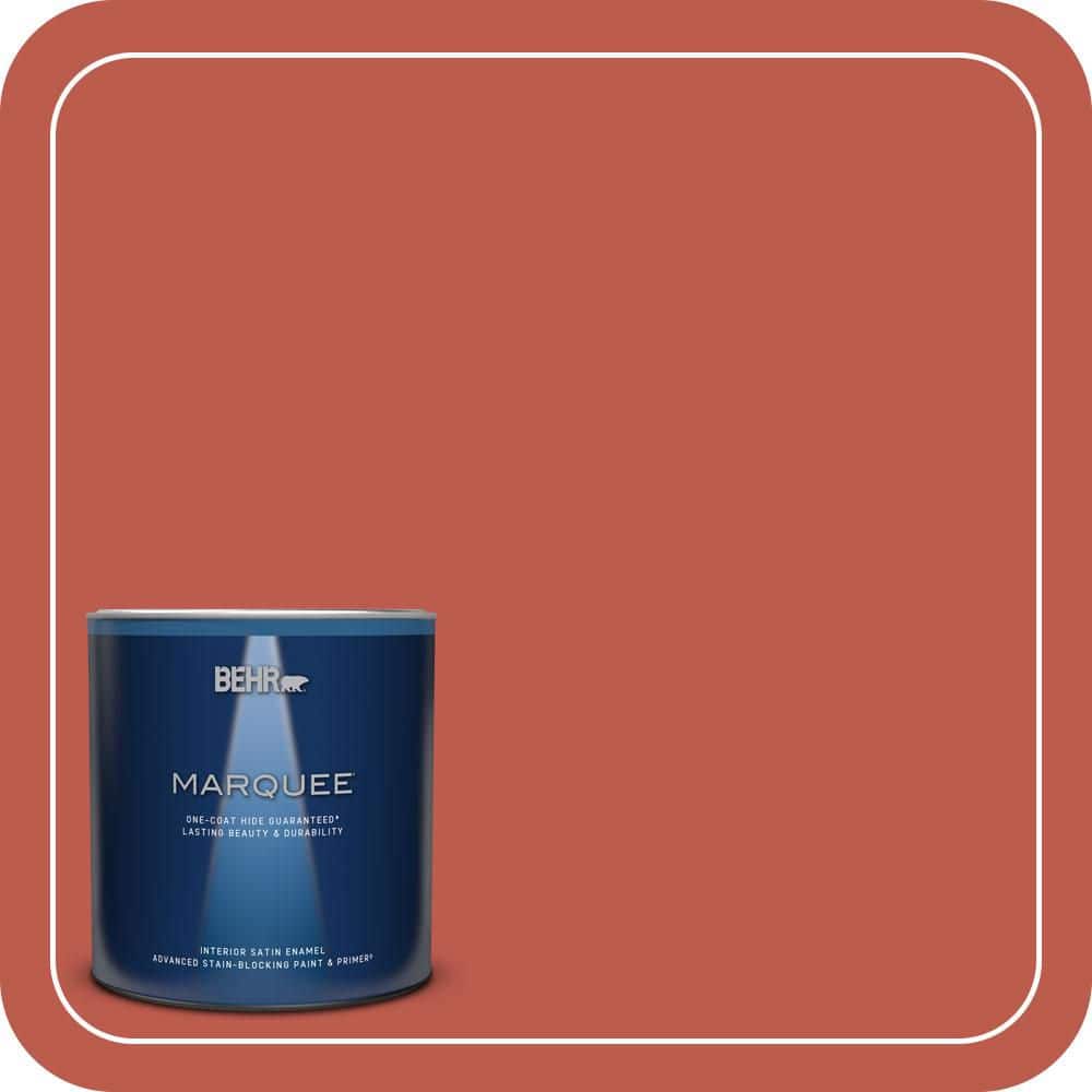 1 qt. #M170-7 Tandoori Satin Enamel Interior Paint & Primer product image for price tracking