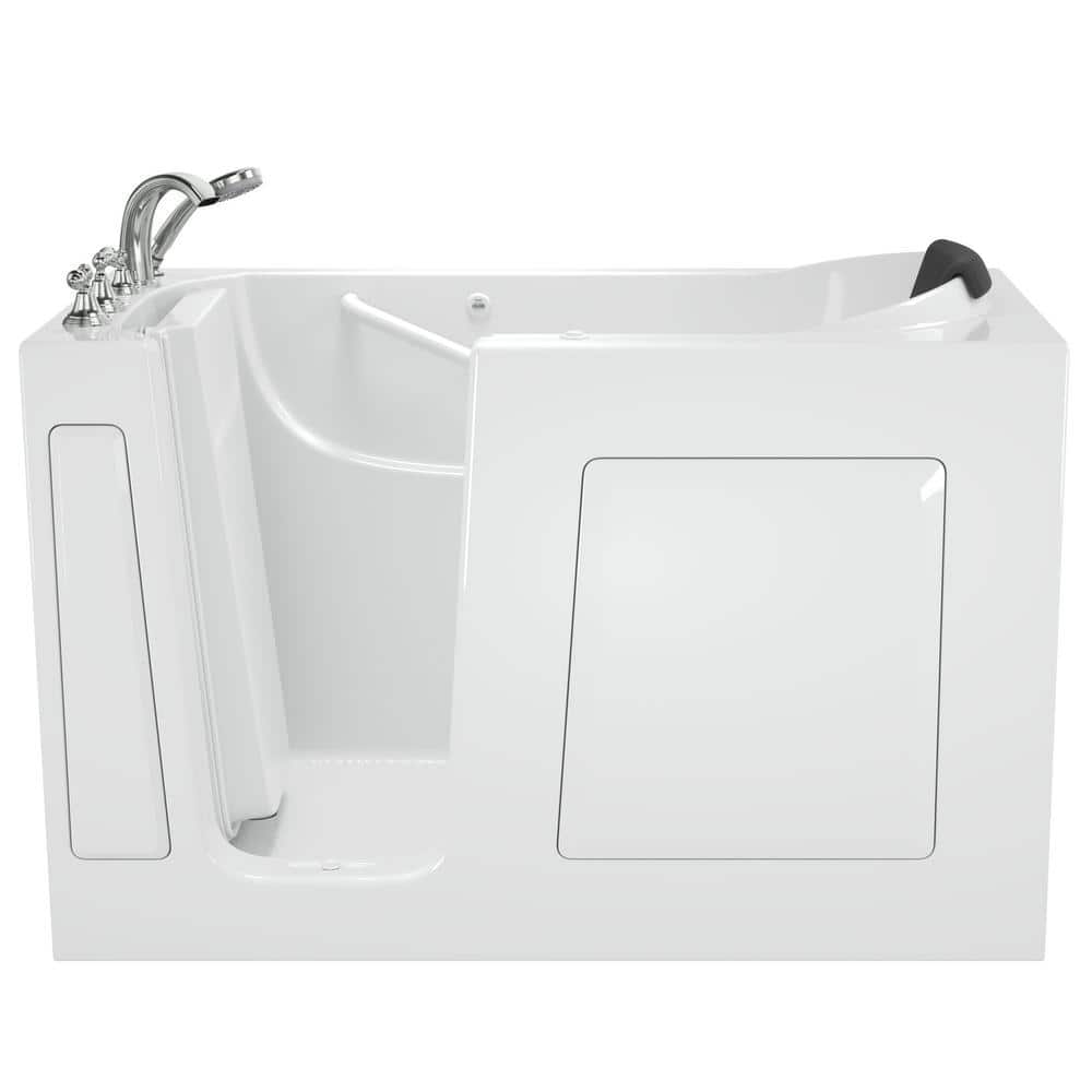 White 60'' Walk-In Air Fiberglass Bathtub with Jets