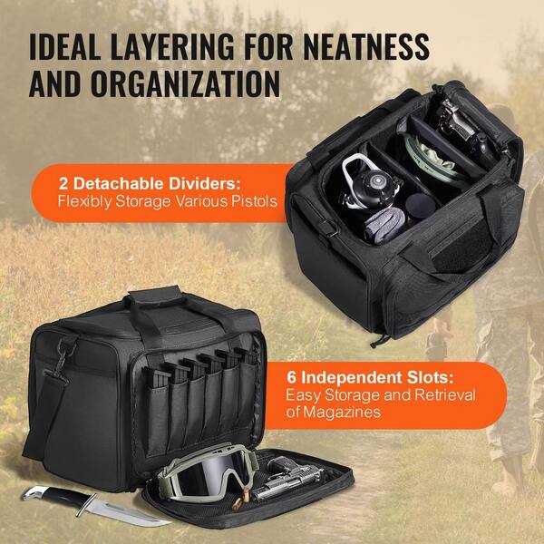 Pistol Case Apollo2' Tactical Handgun Rolling Range Bag With