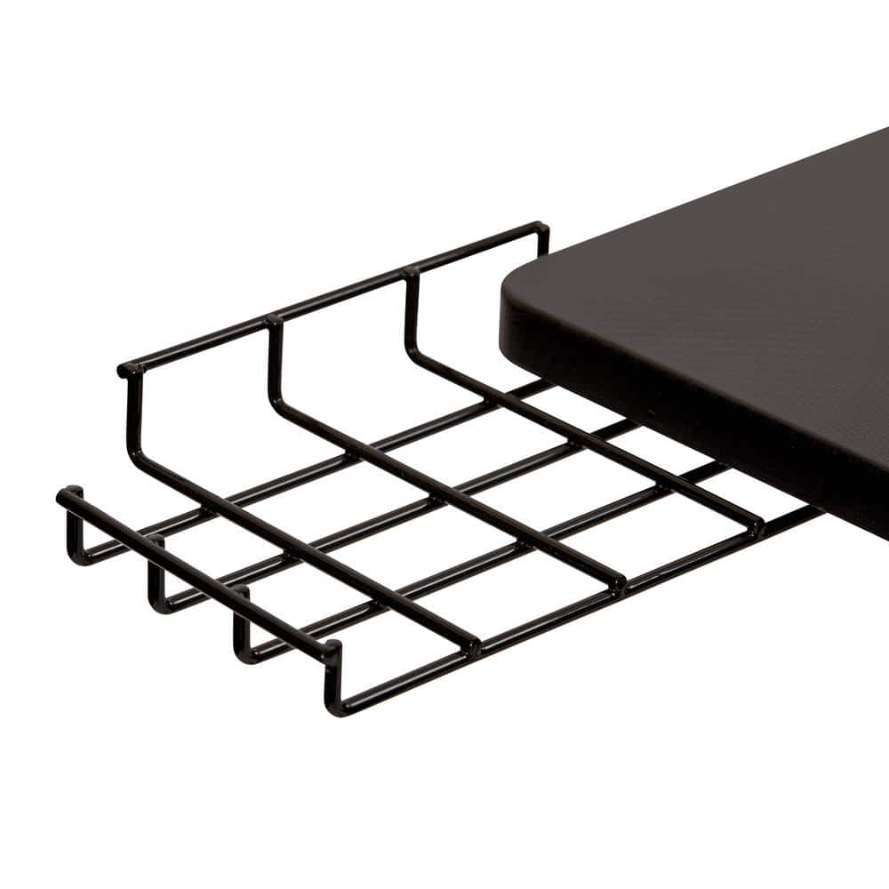 AeroDynamic 46" Black Gaming Desk with Cup Holder & Headphone Hook