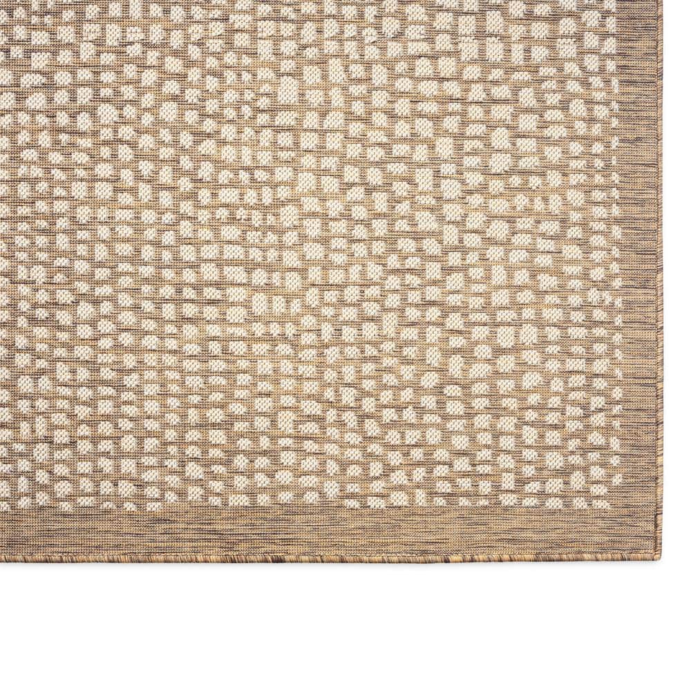 Marlin Brown and Beige Synthetic 5' x 7' Rectangular Rug