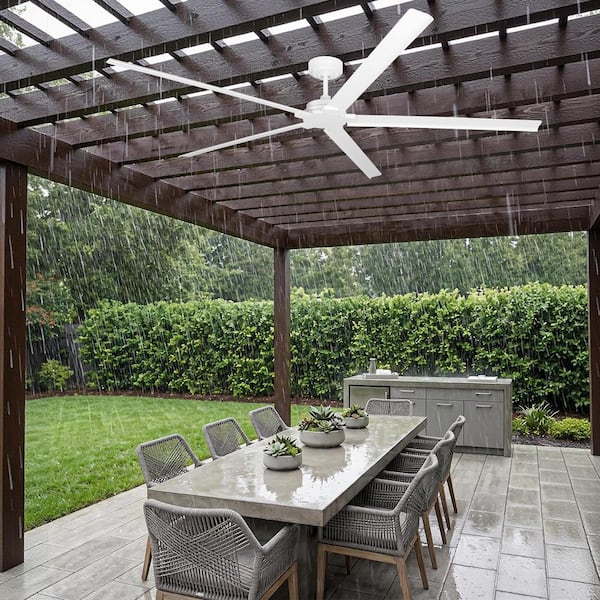 Parrot Uncle 72 in. Indoor/Outdoor Modern Matte White Aluminum